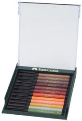 Faber-Castell Művész filc készlet 12db-os FABER Pitt India Ink, dobozban, föld színek (267422)