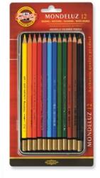 KOH-I-NOOR Színes ceruza készlet 12db-os KOH-I NOOR akvarell 3722 fém dobozban MONDELUZ hatszögletű 7mm (7140091005)