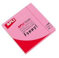 APLI Öntapadó jegyzet APLI neon rózsaszín, 100lap, 75x75mm (11898)
