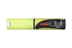 uni Folyékony krétamarker UNI PWE-8K 8 mm fluor sárga vágott hegy (2UPWE8K FL S)