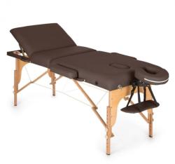 KLARFIT MT 500, maro, masă de masaj, 210 cm, 200 kg, retractabil, finisaj fin, geantă (MSS-MT 500 brown) (MSS-MT 500 brown)