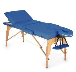KLARFIT MT 500, albastru, masă de masaj, 210 cm, 200 kg, retractabil, finisaj fin, geantă (MSS-MT500 blue) (MSS-MT500 blue)