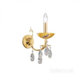 Kolarz Aplica de perete Victoria 2 Kiss Auriu Kolarz, placat cu aur de 24K, 1 brat cu cristale