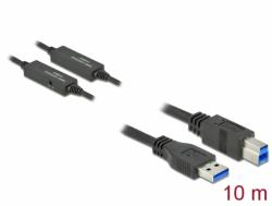Delock Cablu USB 3.2 Gen 1-A la USB-B activ T-T 10m Negru, Delock 85380 (85380)