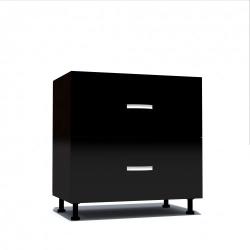 Spectral Mobila Corp inferior 80 cu 2 sertare metalice pentru greutate Zebra negru