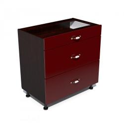 Spectral Mobila Corp inferior 80 cu 3 sertare metalice pentru greutate Zebra MDF rosu simplu