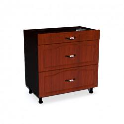 1 Corp inferior 80 cu 3 sertare metalice pentru greutate Zebra MDF mustata cedru
