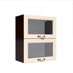 Spectral Mobila Corp superior vitrina 60 cu 2 usi orizontale Zebra MDF vanilie simplu