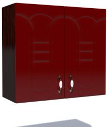 Spectral Mobila Corp superior 80 cu 2 usi cu scurgator de vase Zebra MDF rosu tulip