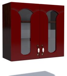 Spectral Mobila Corp superior vitrina 80 cu 2 usi Zebra MDF tulip rosu
