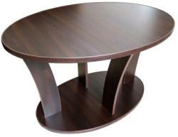 Spectral Mobila Masuta cafea Ovala cu role, wenge, 94 x 54 x 64 cm Masa de cafea