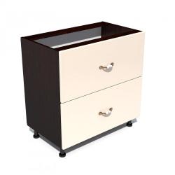 1 Corp inferior 80 cu 2 sertare metalice pentru greutate Zebra MDF vanilie simplu