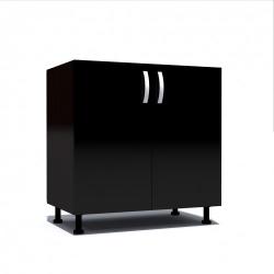 Spectral Mobila Corp inferior cu 2 usi 80 cm Zebra, Wenge/Negru, fara blat 80 x 82 x 50