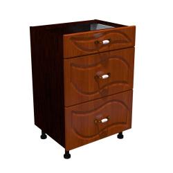 Spectral Mobila Corp inferior 50 cu 3 sertare metalice pentru greutate Zebra MDF frunza cedru