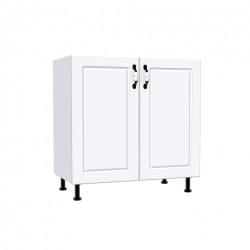 Spectral Mobila Corp inferior cu 2 usi 80 cm Zebra, Alba/MDF Alb Mat, fara blat 80 x 82 x 50
