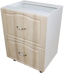 1 Corp inferior 60 cu 2 sertare metalice pentru greutate Zebra MDF sonoma mustata