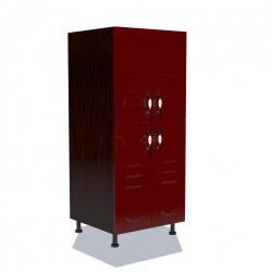 Spectral Mobila Soldat 60 cu 4 usi Zebra MDF tulip rosu