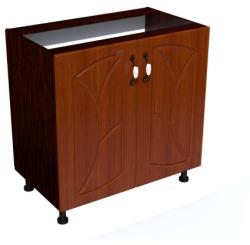 Spectral Mobila Corp inferior cu 2 usi 80 cm Zebra, wENGE/MDF Cedru Frunza, fara blat 80 x 82 x 50