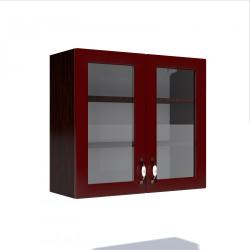 Spectral Mobila Corp superior vitrina 80 cu 2 usi Zebra MDF rosu simplu