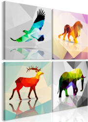 Artgeist Kép - Colourful Animals (4 Parts) - terkep-center - 26 588 Ft