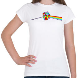 printfashion Rainbow cube - Női póló - Fehér (2244589)