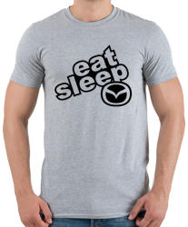 printfashion Eat Sleep Mazda - Férfi póló - Sport szürke (2243977)