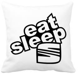printfashion Eat Sleep Seat - Párnahuzat, Díszpárnahuzat - Fehér (2245476)