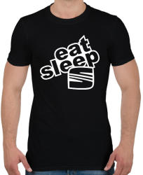 printfashion Eat Sleep Seat - Férfi póló - Fekete (2245115)