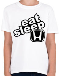 printfashion Eat Sleep Honda - Gyerek póló - Fehér (2243291)