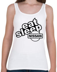 printfashion Eat Sleep Nissan - Női atléta - Fehér (2244684)