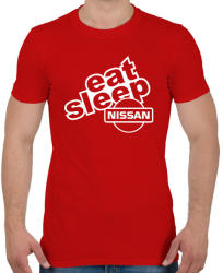 printfashion Eat Sleep Nissan - Férfi póló - Piros (2244201)