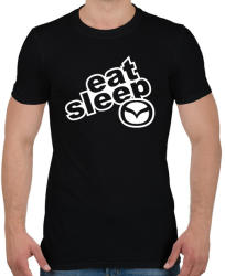 printfashion Eat Sleep Mazda - Férfi póló - Fekete (2243690)