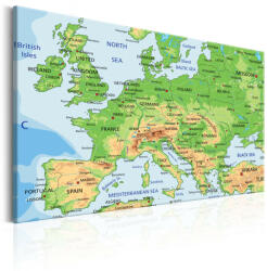 Artgeist Kép - Map of Europe - terkep-center - 30 400 Ft