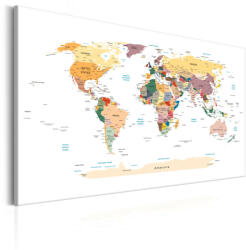 Artgeist Kép - World Map: Travel Around the World - terkep-center - 26 730 Ft