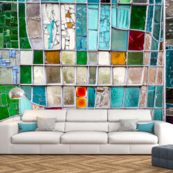 Artgeist Fotótapéta - Sapphire Stained Glass - terkep-center - 16 650 Ft