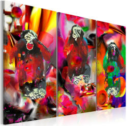 Artgeist Kép - Crazy Monkeys - triptych - terkep-center - 26 730 Ft
