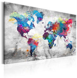 Artgeist Kép - World Map: Grey Style - terkep-center - 26 730 Ft