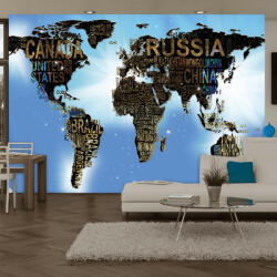 Artgeist Fotótapéta térkép - World Map - Blue Inspiration Világtérkép 200x140