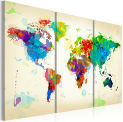Artgeist Kép - All colors of the World - triptych - terkep-center - 28 800 Ft