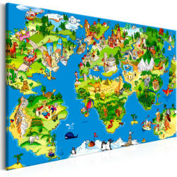 Artgeist Kép - Children's Map (1 Part) Wide - terkep-center - 26 730 Ft