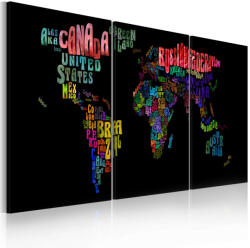 Artgeist Kép - Szöveg Térkép of the World - terkep-center - 25 990 Ft