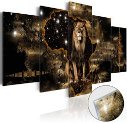 Artgeist Akrilüveg kép - Golden Lion [Glass] - terkep-center - 63 000 Ft