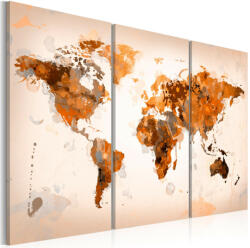 Artgeist Kép - Map of the World - Desert storm - triptych