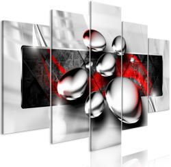 Artgeist Kép - Shiny Stones (5 Parts) Wide Red - terkep-center - 34 200 Ft
