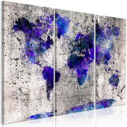 Artgeist Kép - World Map: Ink Blots (3 Parts) - terkep-center - 26 730 Ft
