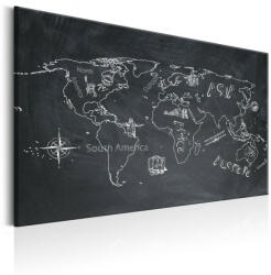 Artgeist Kép - World Map: Travel broadens the Mind - terkep-center - 27 324 Ft