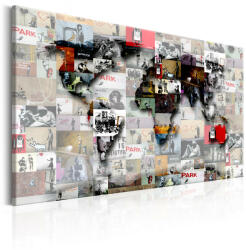 Artgeist Kép - Map: Banksy inspiration - terkep-center - 27 324 Ft
