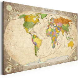 Artgeist Kép - Map and Ornaments - terkep-center - 32 400 Ft