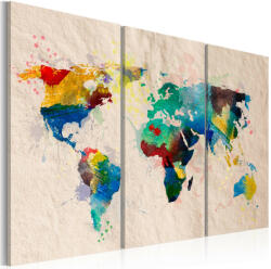 Artgeist Kép - A World of színek - triptych - terkep-center - 32 000 Ft