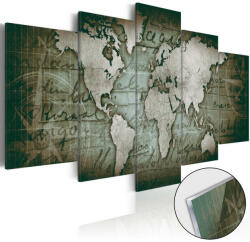 Artgeist Akrilüveg kép - Acrylic prints - Bronze map III Világtérkép 200x100